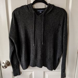 NWOT American Eagle Cropped Distressed Hoodie